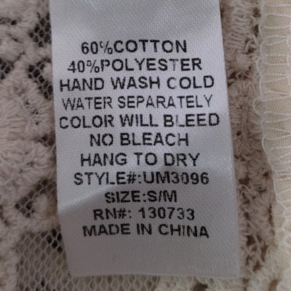 Umgee Women's Boho Style Lace Ruffle Crop Vest S/M - Picture 10 of 10